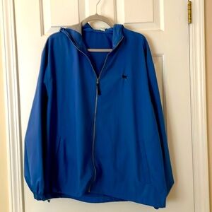 Black dog windbreaker jacket